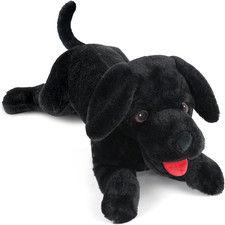 Dog Stuffed Animal, 21 Inch Black Lab Plush Dog, Realistic Stuffed Puppy Plush T