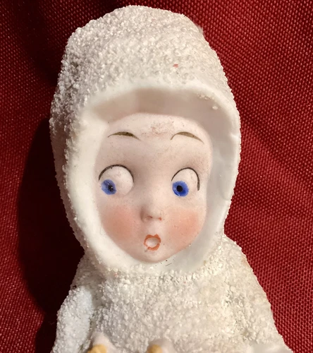 Antique German Bisque Snowbaby Container - Imagen 2 de 9