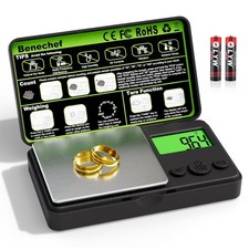 Mini Pocket Scale 500g x 0.01g, Digital Gram Scale with Green Backlit LCD, Ta...