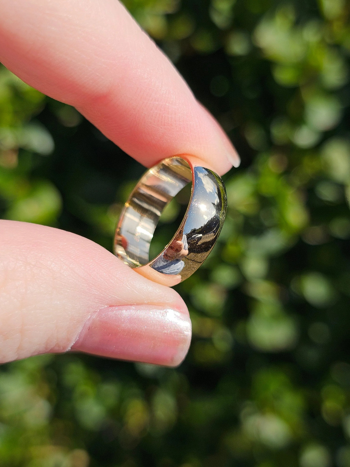 14ct Solid Yellow Gold D-Shape Wedding Ring - 4.4… - image 16