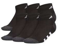 Boys adidas 6-Pk. Low-Cut Socks Color: Black Size: 9-11