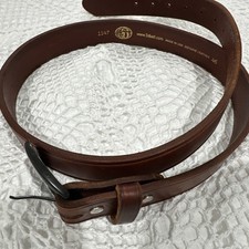 3D Belt Co Leather Belt Size 46 Made in USA Model 1147 Western Brown 52”