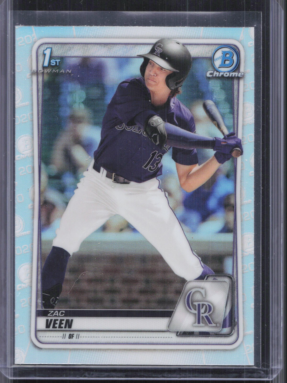 2020 Bowman Draft #BD-107 Zac Veen Chrome Refractor