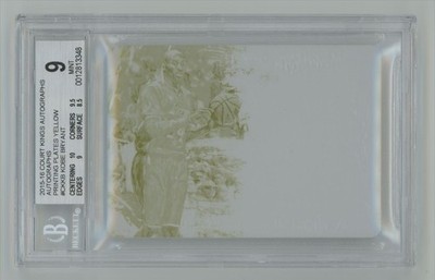 2015-16 Panini Court Kings Printing Plate Yellow Kobe Bryant 1/1 BGS 9 #CK-KB
