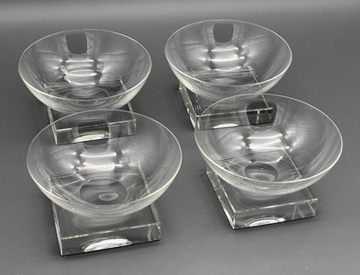 Set of 4 Libbey Glass Company Knickerbocker Sherbet Bowls By Edwin W. Fuerst