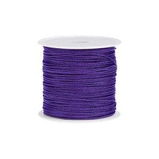 Nylon Cord DIY Making Satin String Craft Wire 147ft, Dark Purple