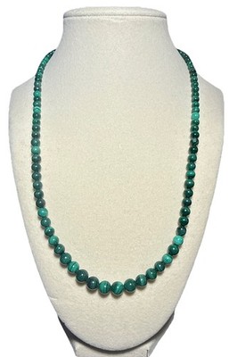 Jay King Malachite and Sterling Silver Round Beaded Necklace J12-19