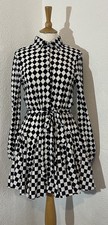 Cameo Rose Size 10 Dress Black White Belt Button Up Party Evening Festival 1541