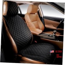Faux Suede Front Car Seat Cover Durable, Non-Slip Seat BLACK HYB SU