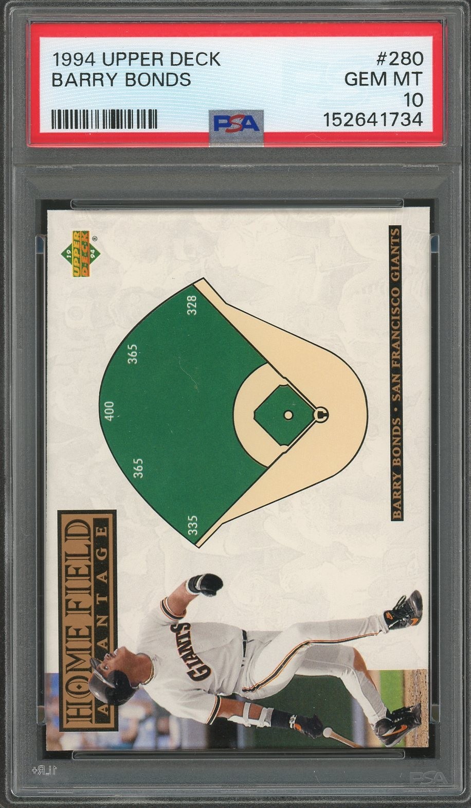 1994 UPPER DECK #280 BARRY BONDS GIANTS PSA 10 GEM MINT