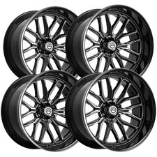 Set Of 4 Artem Off-road A207 Kosmos 26x12 8x180 -44mm Gloss Black Wheels Rims