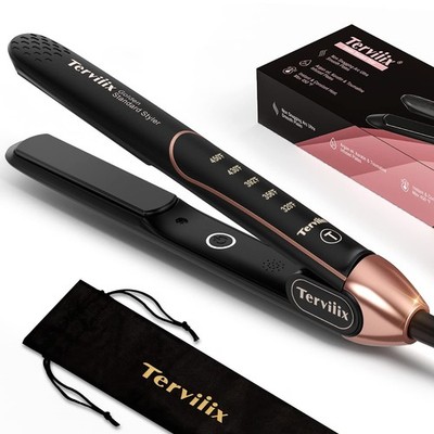 Terviiix Plancha De Cabello Professional 450°F, Non-Snagging Ceramic Flat Iron H