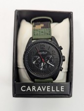 Caravelle New York by Bulova 45B123 Men's Camo 44mm Analog Wristwatch NEEDS BATT