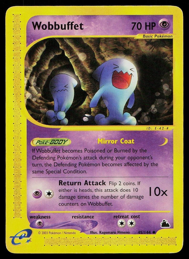 Pokemon Card Skyridge Wobbuffet 45/144 Uncommon