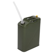 Durable Army Green 20L 5 Gal Gas Fuel Can Fuel Gasoline Steel Tank w/ Spout
