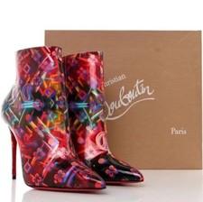 Christian Louboutin So Kate Booty 100 Discolaser Holographic Ankle Boots 39.5