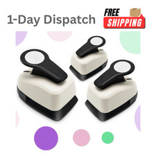 Circle Punch Set 3 Sizes 1 in 5/8 in 3/8 in Paper Hole Puncher Craft