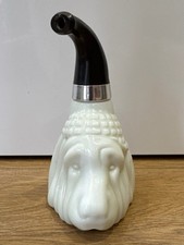 Vintage 1970s Avon Bloodhound Pipe Aftershave Bottle Milk Glass Decanter