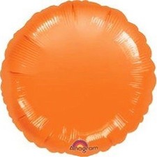 Pallone PALLONCINO in Foil Mylar tondo ARANCIO - gonfiabile ad aria o ad elio 45