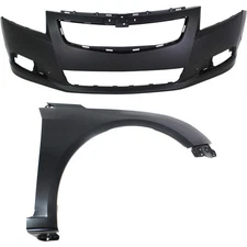 Front Bumper Cover Fender Kit For 2011-14 Chevrolet Cruze Primed With RS Package
