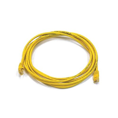 MONOPRICE 3392 Patch Cord,Cat 5e,Booted,Yellow,10 ft. 5VYZ5