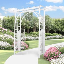 7 FT Wooden Garden Arbor Arches Wedding Party Arch for Outdoor Climbing Plant
