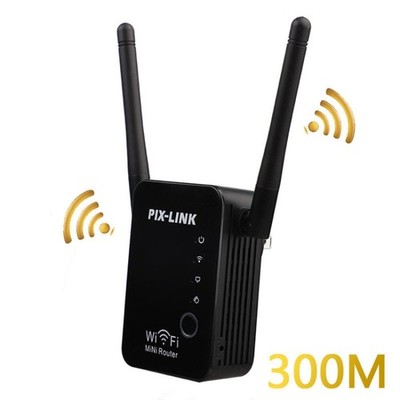 300Mbps 2.4G WiFi Signal Verstärker Dual Antenne WLAN Router Repeater EU Stecker