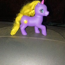Unicorn Figurine Purple Yellow Mane Horse Plastic Animals Dinosaurs Toy