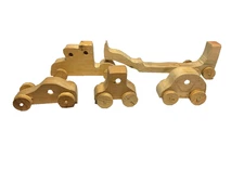 Handmade Wooden Toy Car Set – Rustic Vintage Style – Perfectly Imperfect Decor