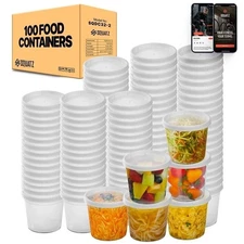 SQUATZ Microwavable Soup Containers w/ Lids, Freezer Safe, BPA-Free, 32 oz.