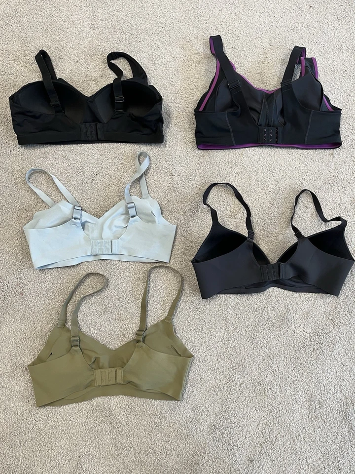 Bra Lot: Under Armour 36DD, Reebok L, Aerie L, Maiden form 36D - Image 2 of 4