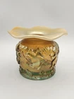Fenton ICGA 1981 Frolicking Bears Spittoon Vase Aqua Carnival Glass Limited Run