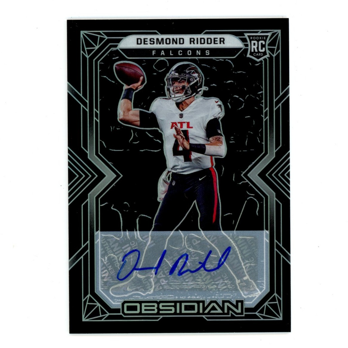 2022 Panini Obsidian Desmond Ridder #105 Atlanta Falcons Rookie Autos /199