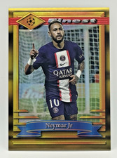 Neymar Jr 2022-23 Topps UEFA Finest Flashbacks Refractor Gold #80 /50