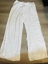 A New Day Women's White Solid Paperbag Pants Drawstring Elastic Waist NWT