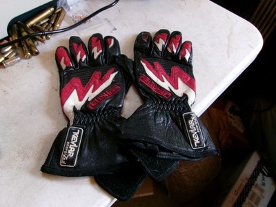 Fieldsheer energized  Leather Black and red womens Motorcycle Gloves C