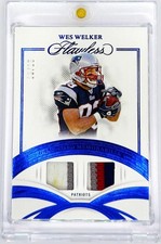2025 Panini Flawless #GUM-WWR Wes Welker 13/15 Game Used Memorabilia Sapphire