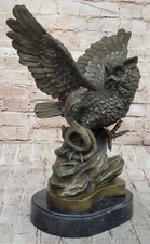 Statue Sculpture Owl Owl Bird Wildlife Art Deco Style Art Nouveau Style Bronze