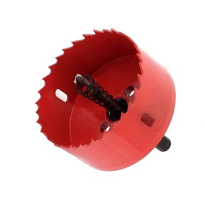 Luomorgo 75mm/3 inch Hole Saw, 1 1/4 Cutting Depth HSS 3'' / 75mm, Red 