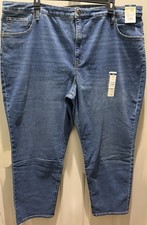 New Terra Sky Dark Medium Wash High Rise Straight Leg Jean.Size 26W. Great Jean 