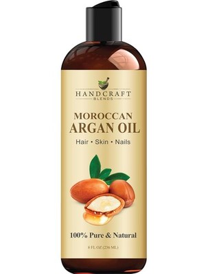 Handcraft Blends Moroccan Argan Oil - 8 Fl Oz - 100% Pure and Natural - Premium