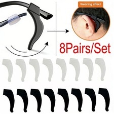 8 Pairs Anti Slip Glasses Ear Hooks Tip Eyeglasses Grip Temple Holder Silicone