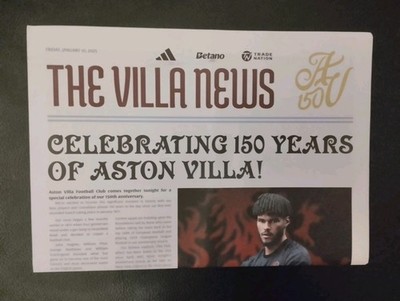 Aston Villa - West Ham United 2024/25 FA Cup UK Programm 150 Jahre 