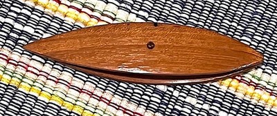 Tatting Shuttle, 2-1/2'' long x 1/2'' x 3/8'' tall Red Wood Tatting Shuttle