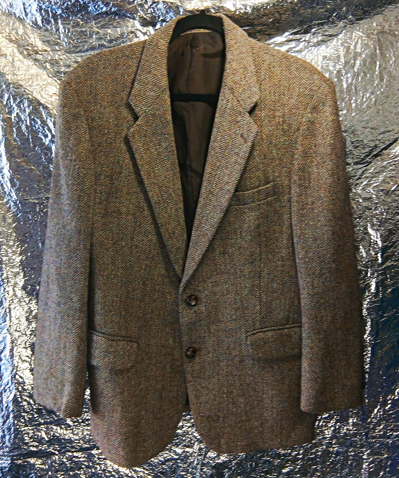 Marks & Spencer, Vintage 1980's St Michael Harris Tweed Men's Blazer 42S - Pure Scottish Wool -