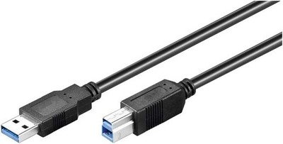 wentronic - USB-Kabel - USB Typ A (M) bis USB Type B (M) - USB 3.0 - 3 m - Schwa