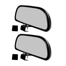 Blind Spot Mirror, Wide Angle HD Glass Side Mirror Adjustable Black 2pack