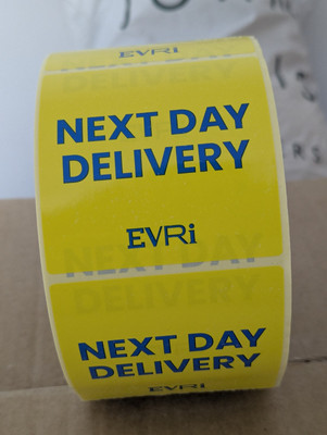 Evri Next Day Etiketten - 1000 Etiketten pro 1 Rolle