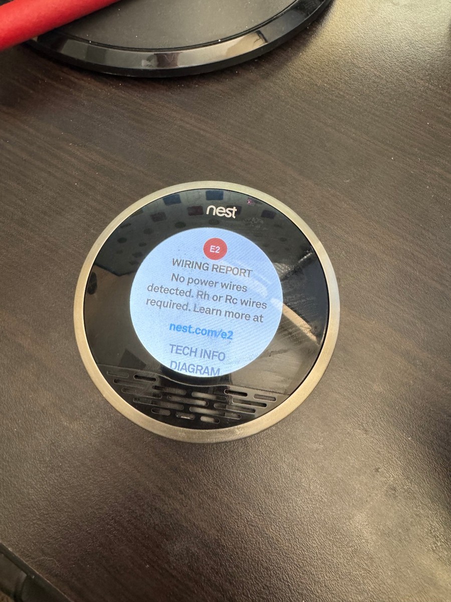 Nest Learning Thermostat Nest No Power Wires Detected Google Nest