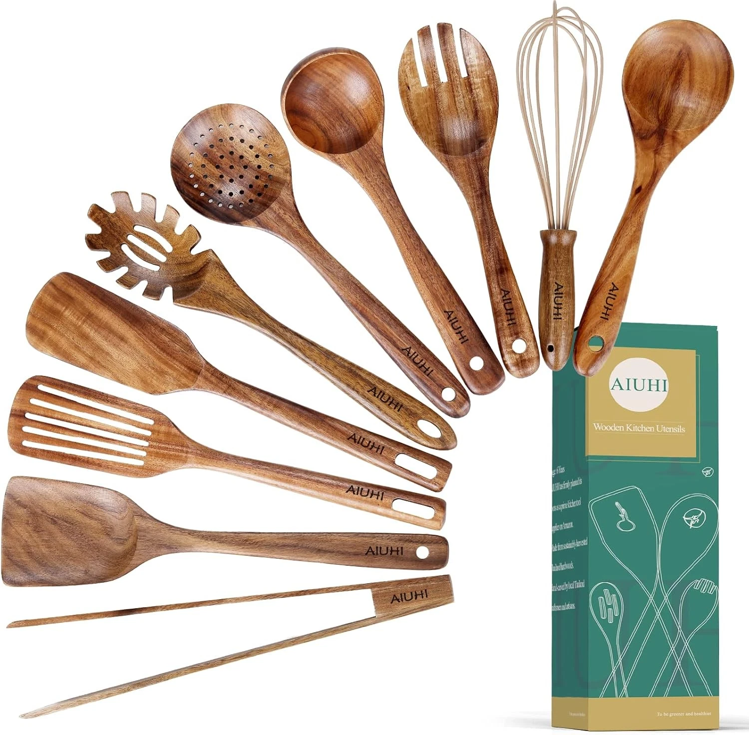 Wooden Cooking Utensil Set Non Stick Kitchen Tools